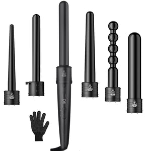 6-in-1 interchangeable ceramic curling wand set for every curl, image 7