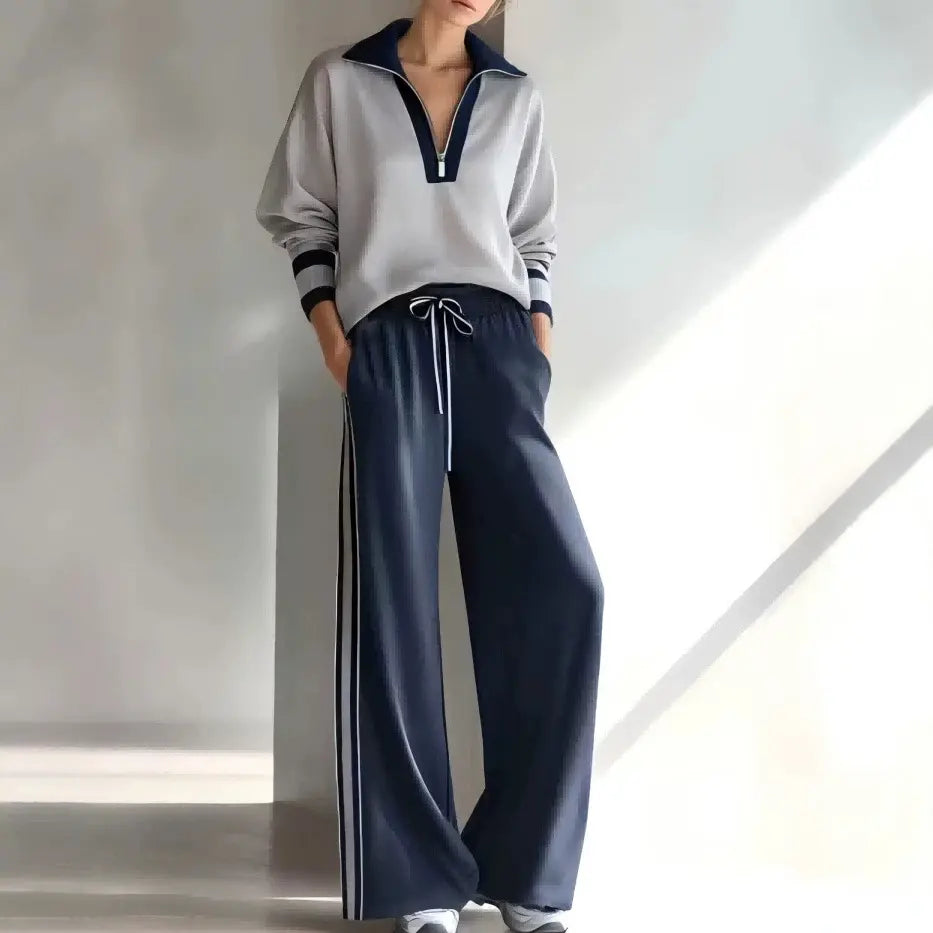 Women's Color-Block Top and Pants Set product image