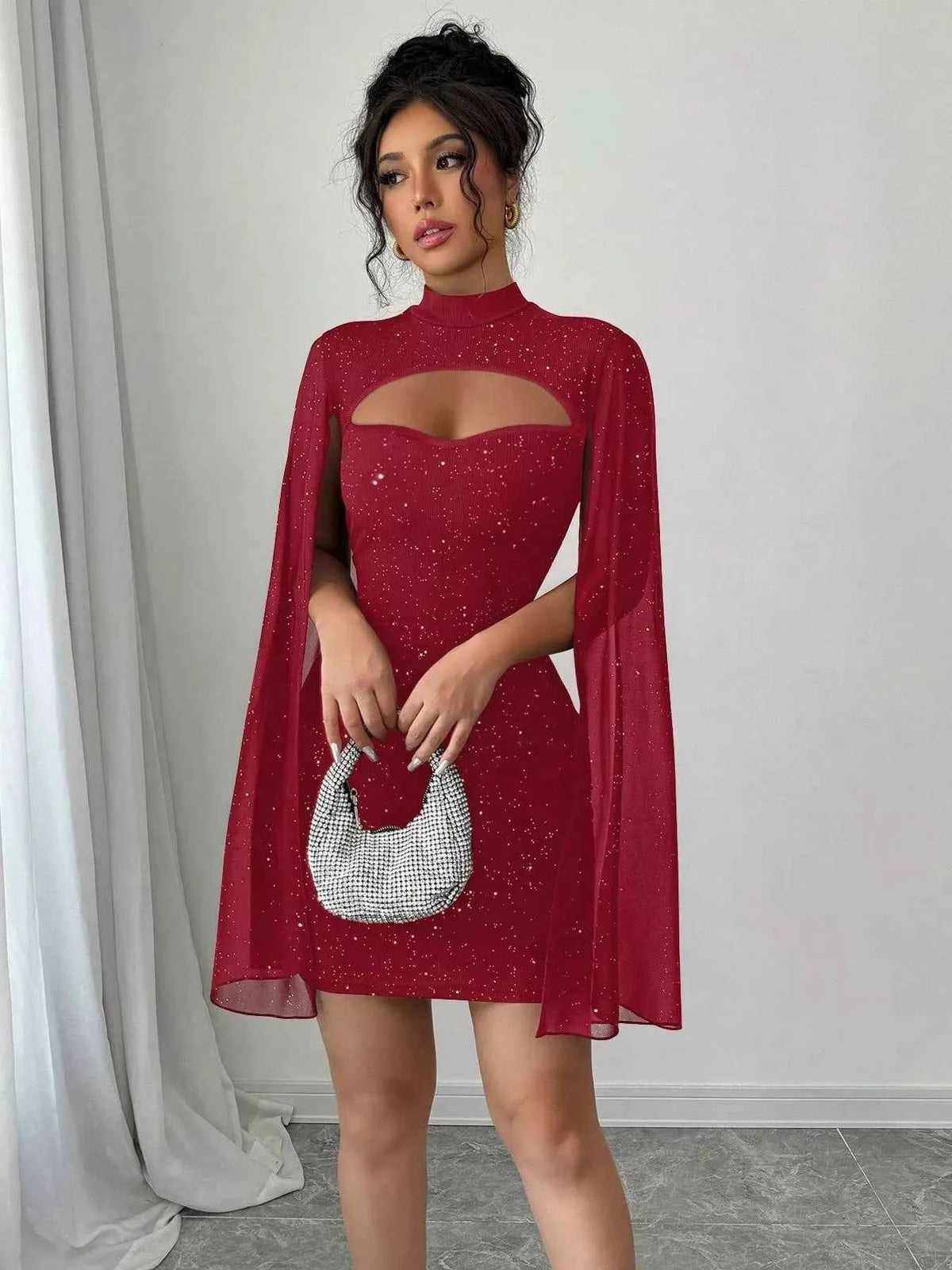 Glamorous Glitter Cutout Bodycon Dress, product view 7