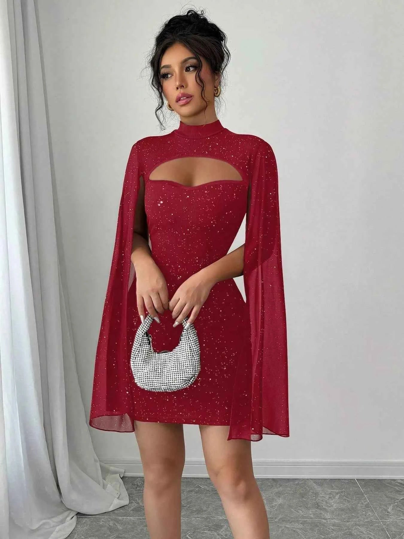 Glitter cutout bodycon dress — additional view 7