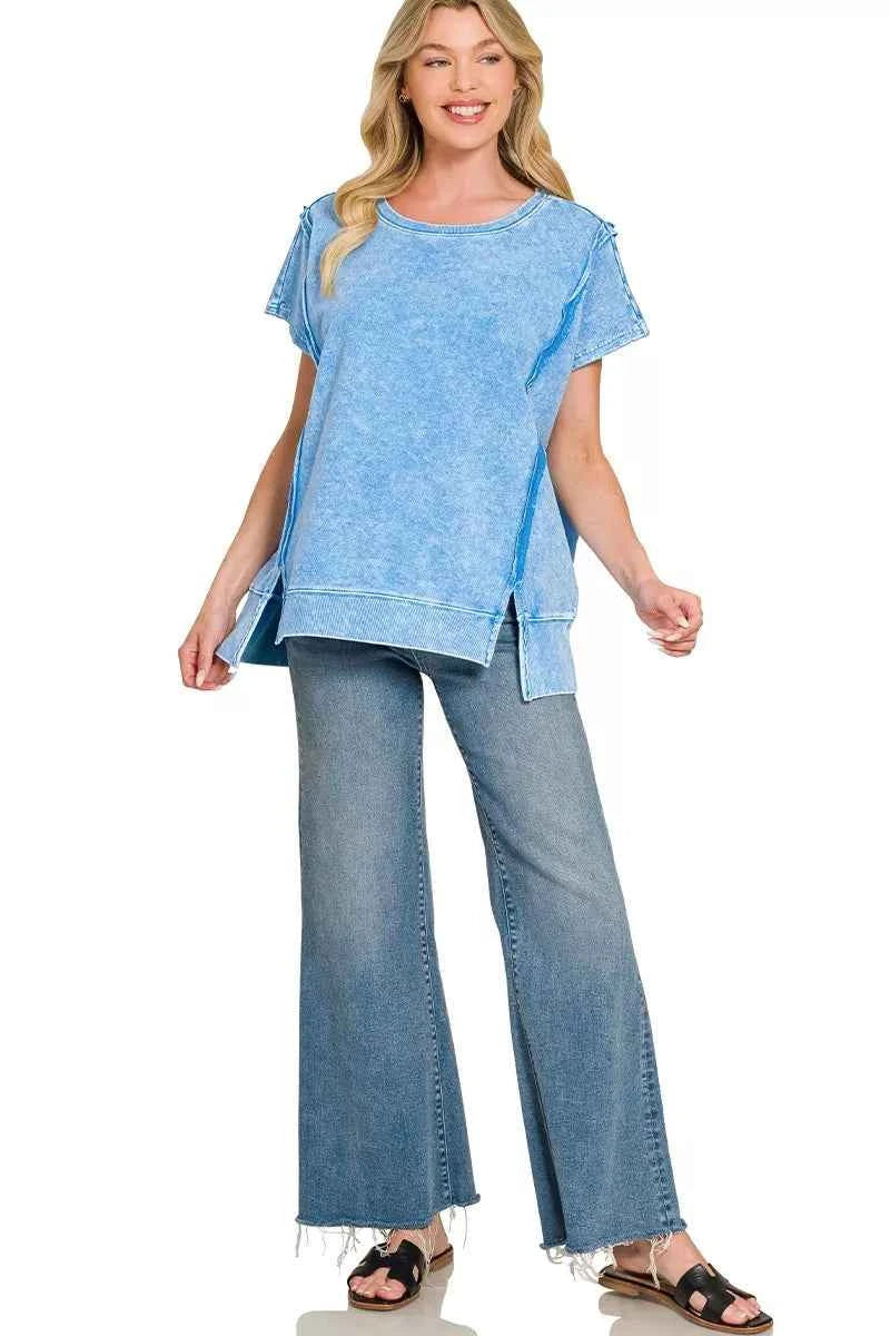 Snow washed oversized top — additional view 5