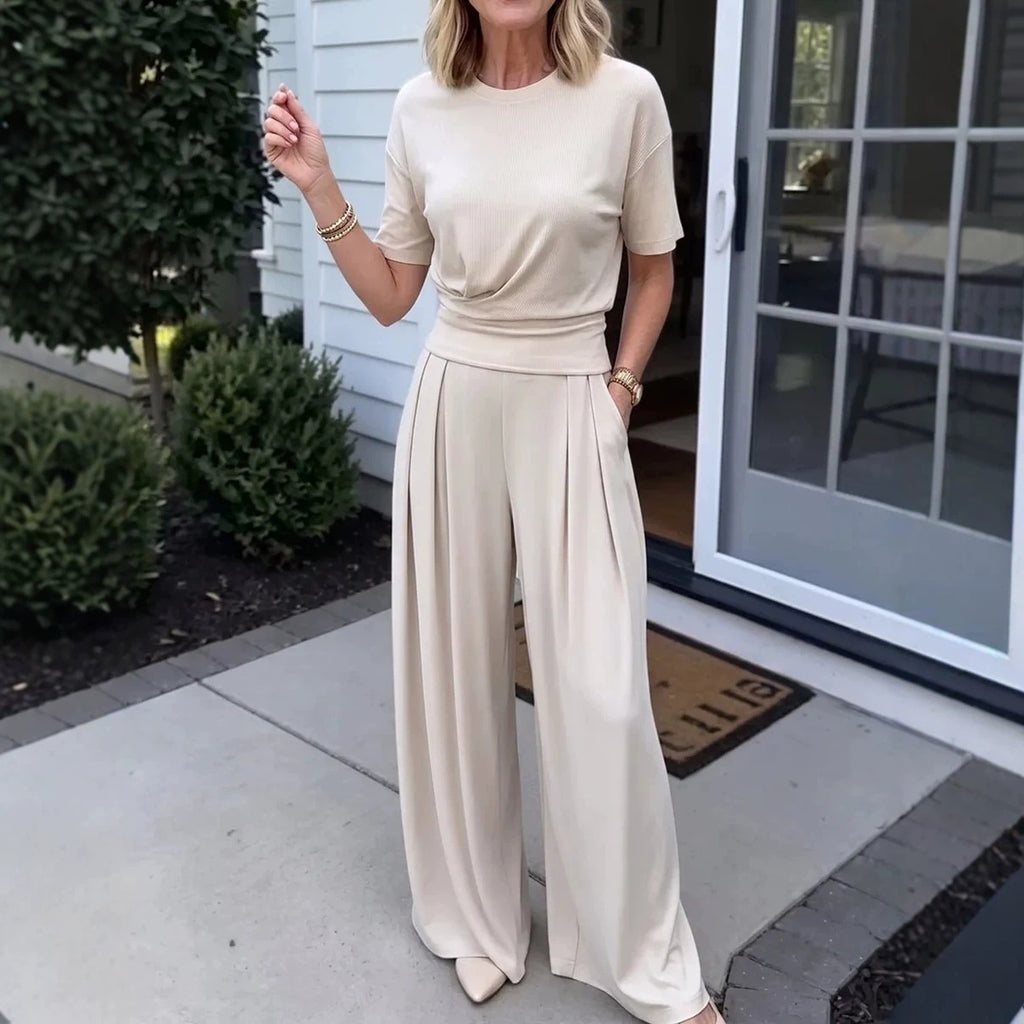 Women's T-Shirt & Wide-Leg Pants Set — main product image
