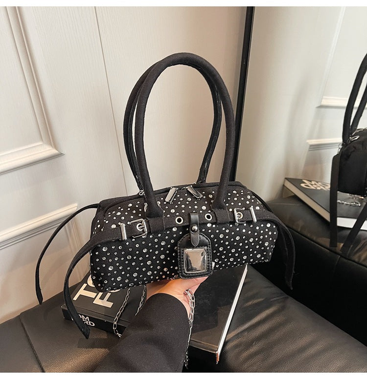 Casual Denim Rectangular Handbag, product view 8