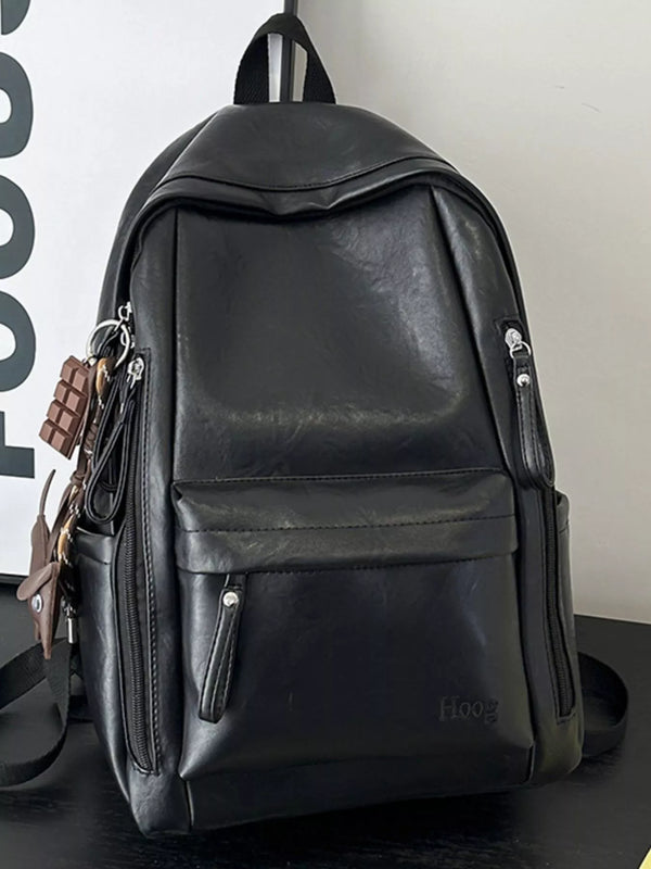 Medium PU Leather Texture Backpack — product image 2