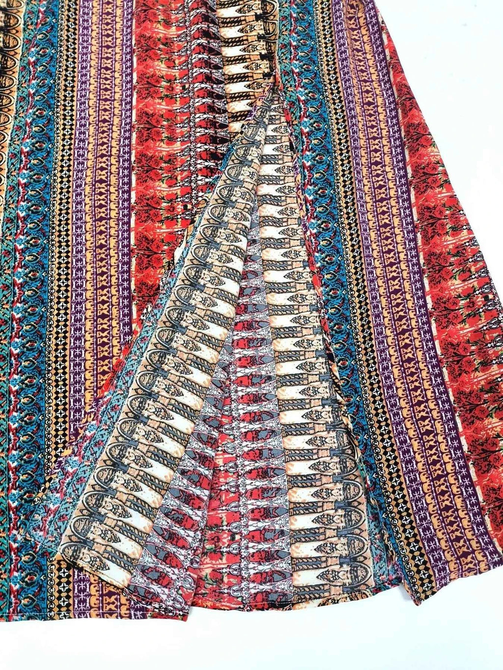 Boho print ruffle sleeve slit dress — additional view 10