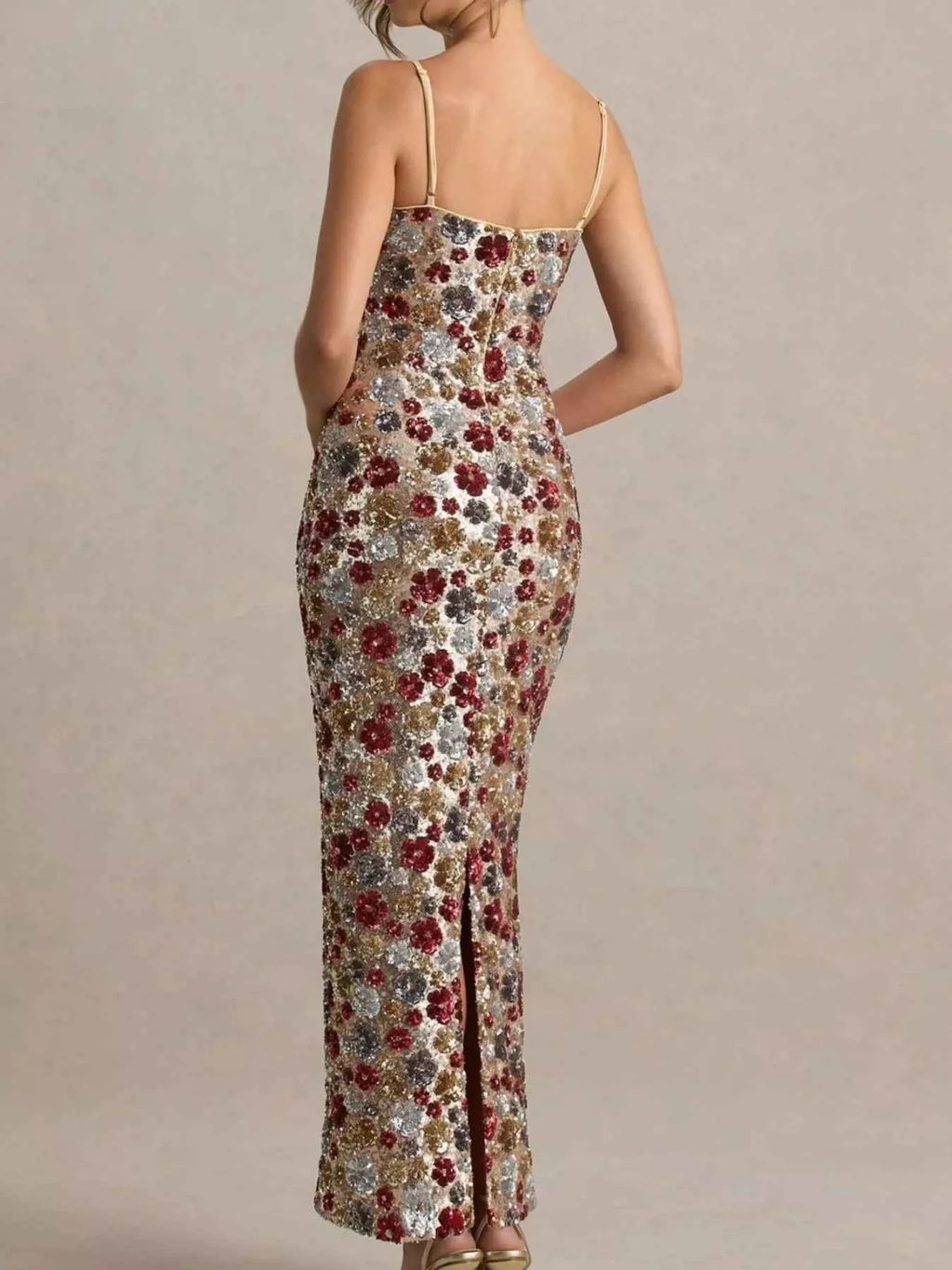 Floral sequin maxi dress — additional view 3