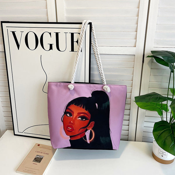 Canvas tote bag full print lineup