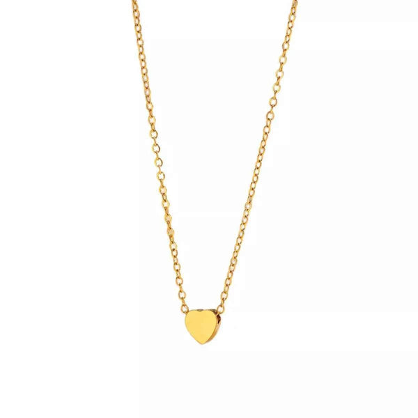 Heart pendant necklace in 18K gold-plated finish — additional view 6