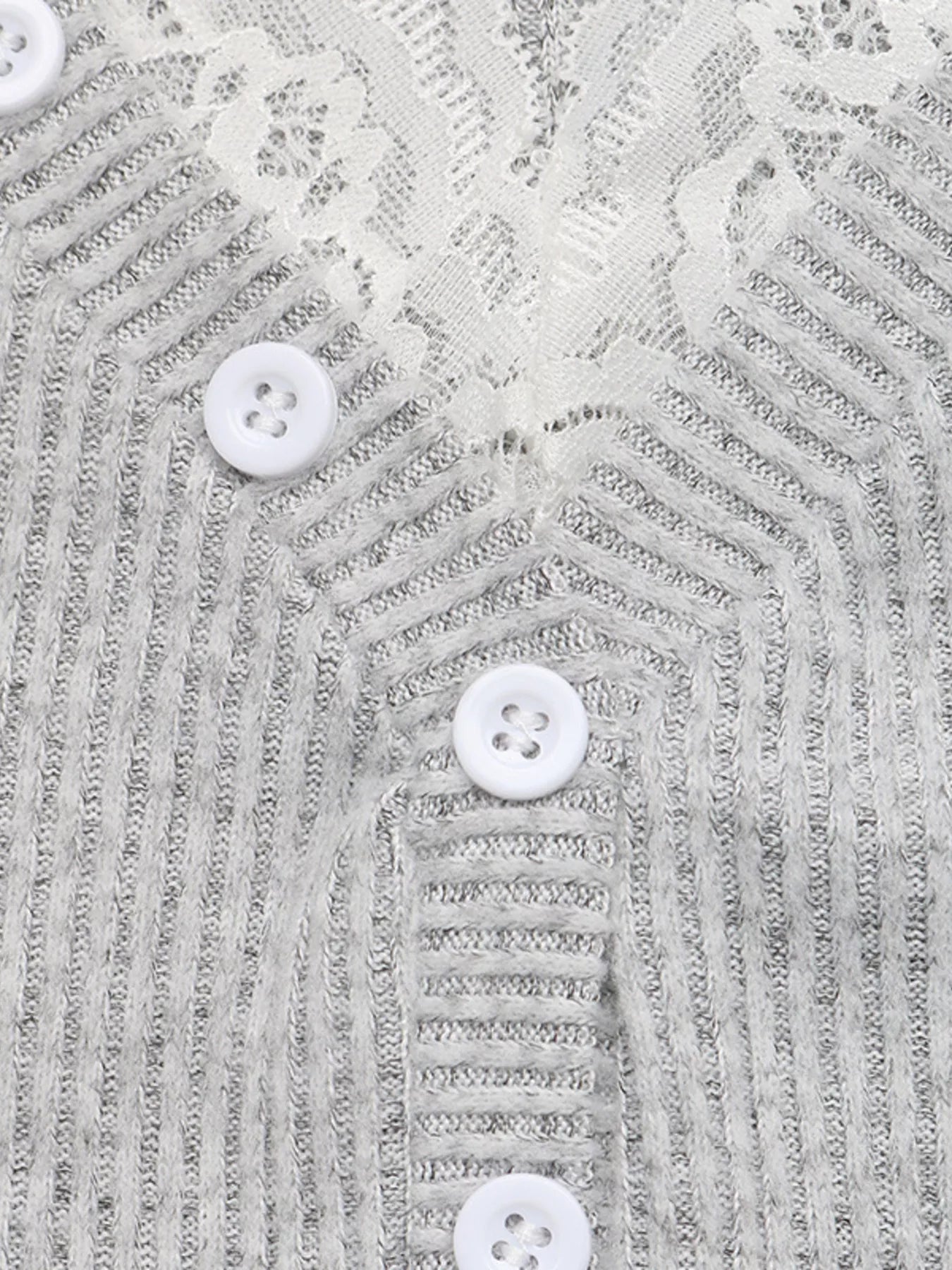 Ribbed lace-trim henley t-shirt — additional view 7
