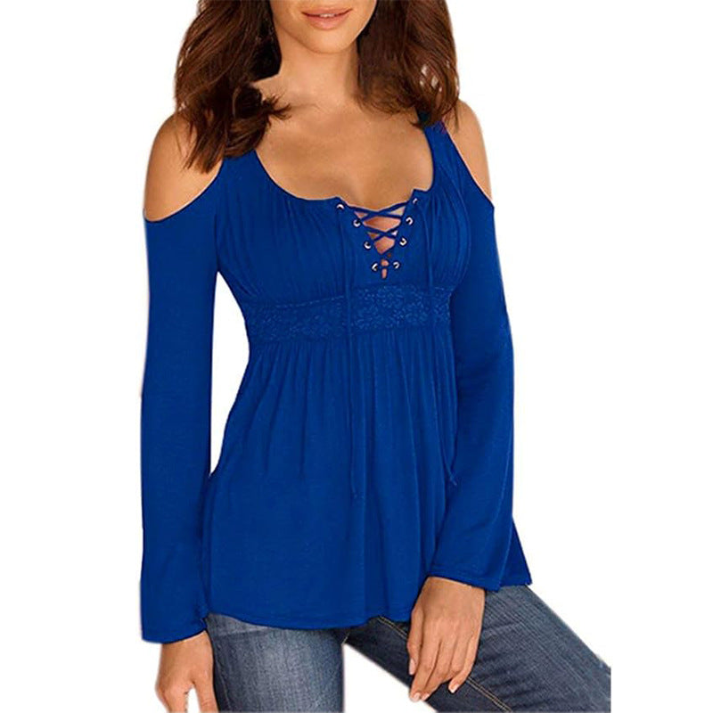 Women's Off-Shoulder Long Sleeve Top, product view 7