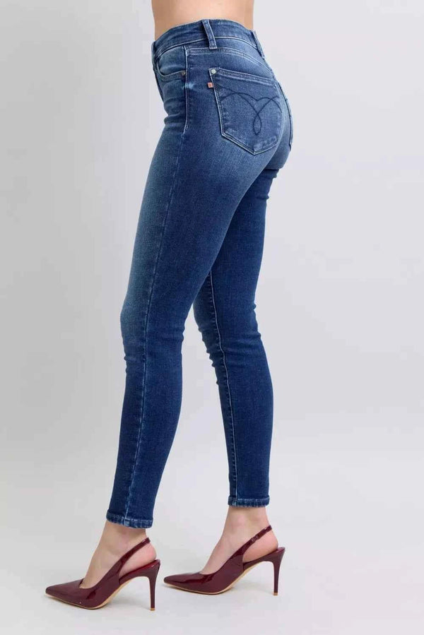 Plus size washed thermal skinny jeans — additional view 8