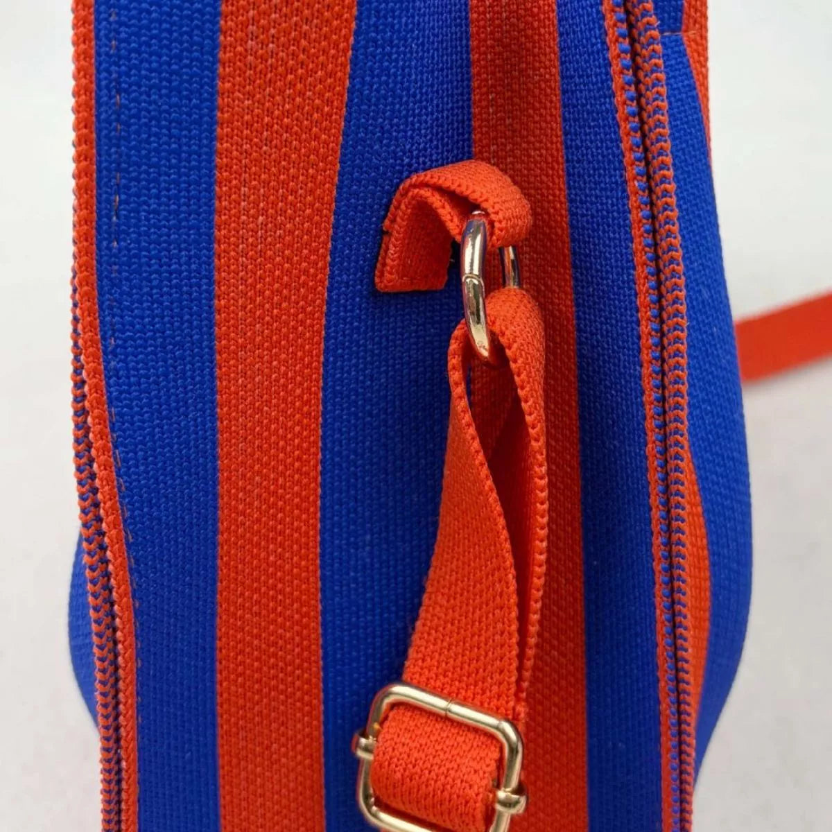 Striped crossbody bag with adjustable strap — additional view 4