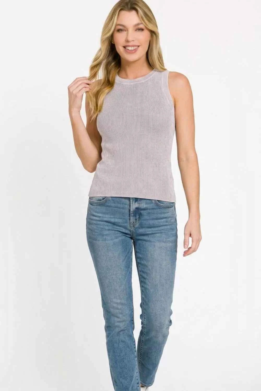 Ribbed sweater tank top — additional view 3