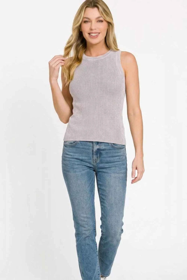 Ribbed sweater tank top — additional view 3