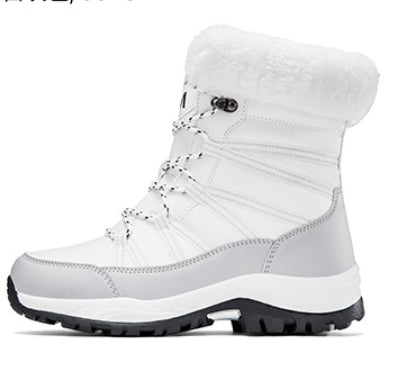 White winter boots pair