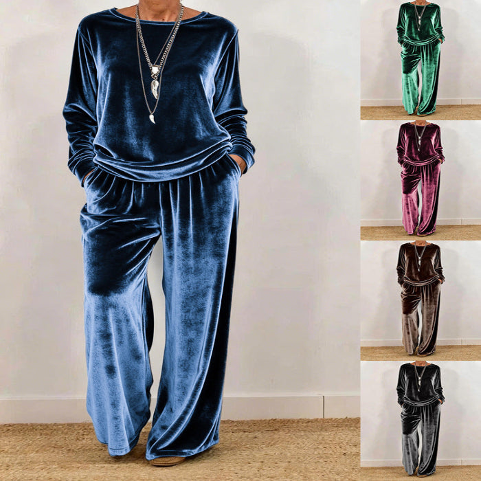 Women's Long-Sleeve Pullover & Pants Set — main product image