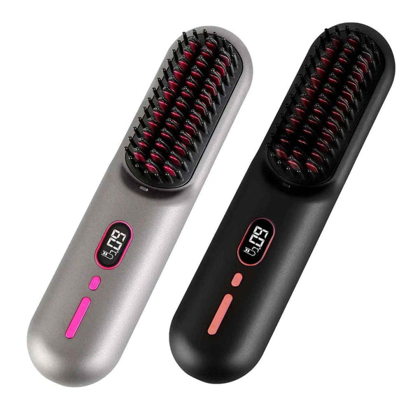 Cordless hair straightener brush — additional view 2