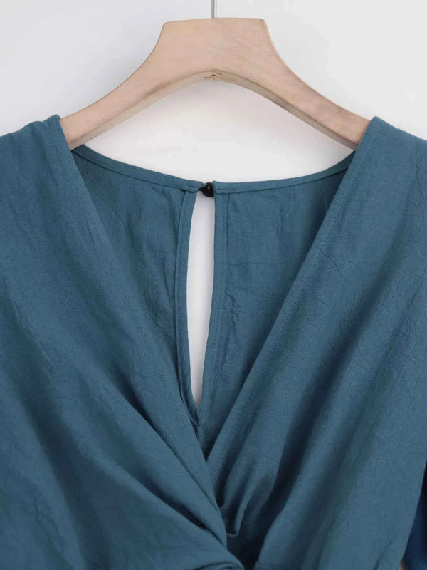 Tie waist flutter sleeve romper — additional view 12
