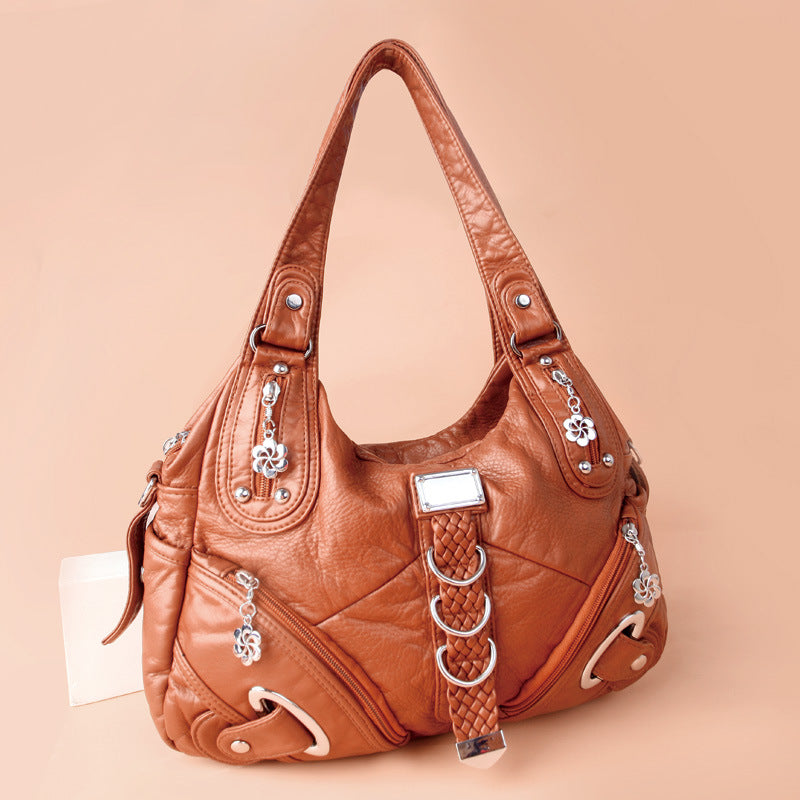Stitched PU Crossbody Bag, shown in a clear product image