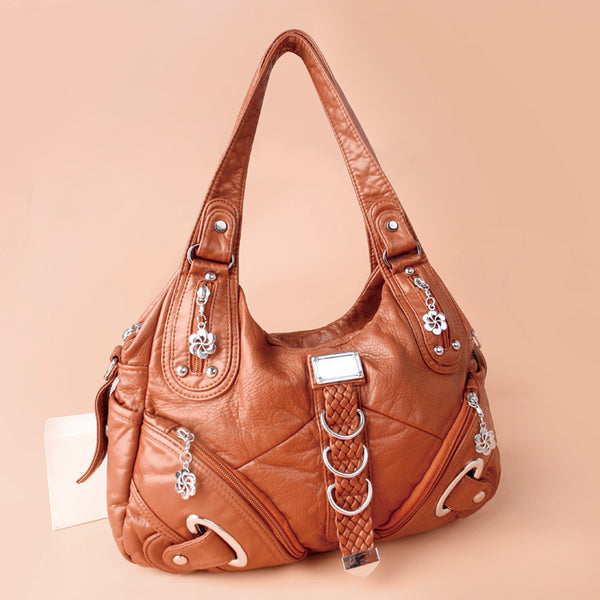 Stitched PU Crossbody Bag, shown in a clear product image