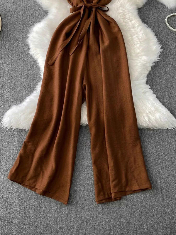 Sleeveless wide leg jumpsuit — additional view 8