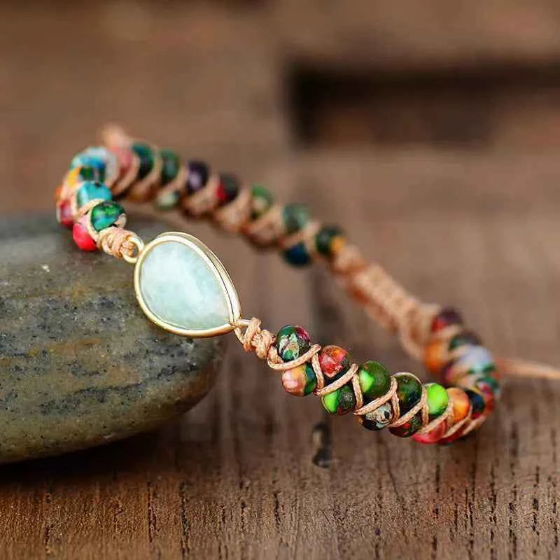 Handmade teardrop beaded bracelet — additional view 4