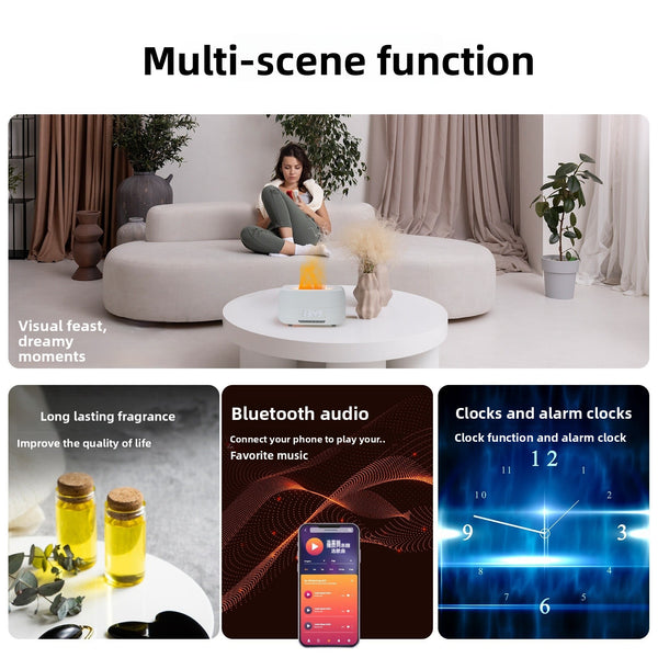 Flame effect aromatherapy machine with humidifier view 3