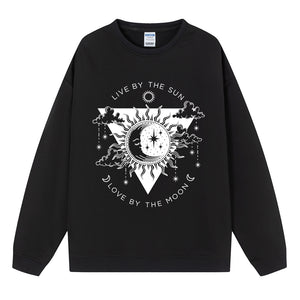 Black cartoon graphic print sweatshirt for women