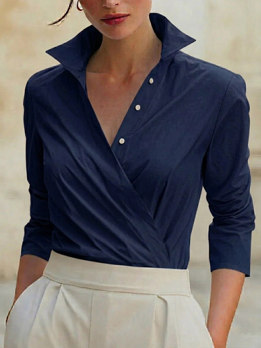 Product detail photo of Pleated Three Quarter Sleeve Shirt, Women’s Shirt, everyday style