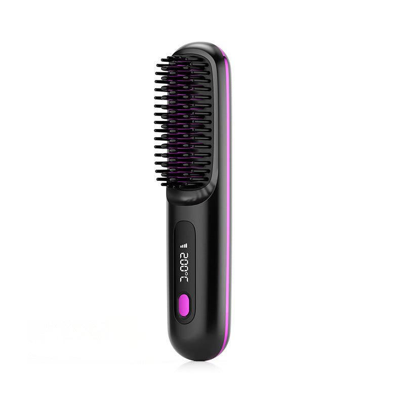 2-in-1 Wireless Hair Straightener Comb - Cordless & Rechargeable, alternate product view