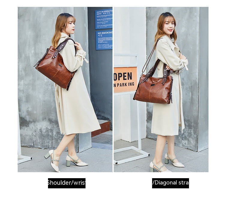 Retro Faux Leather Tote Bag for Women, product view 9