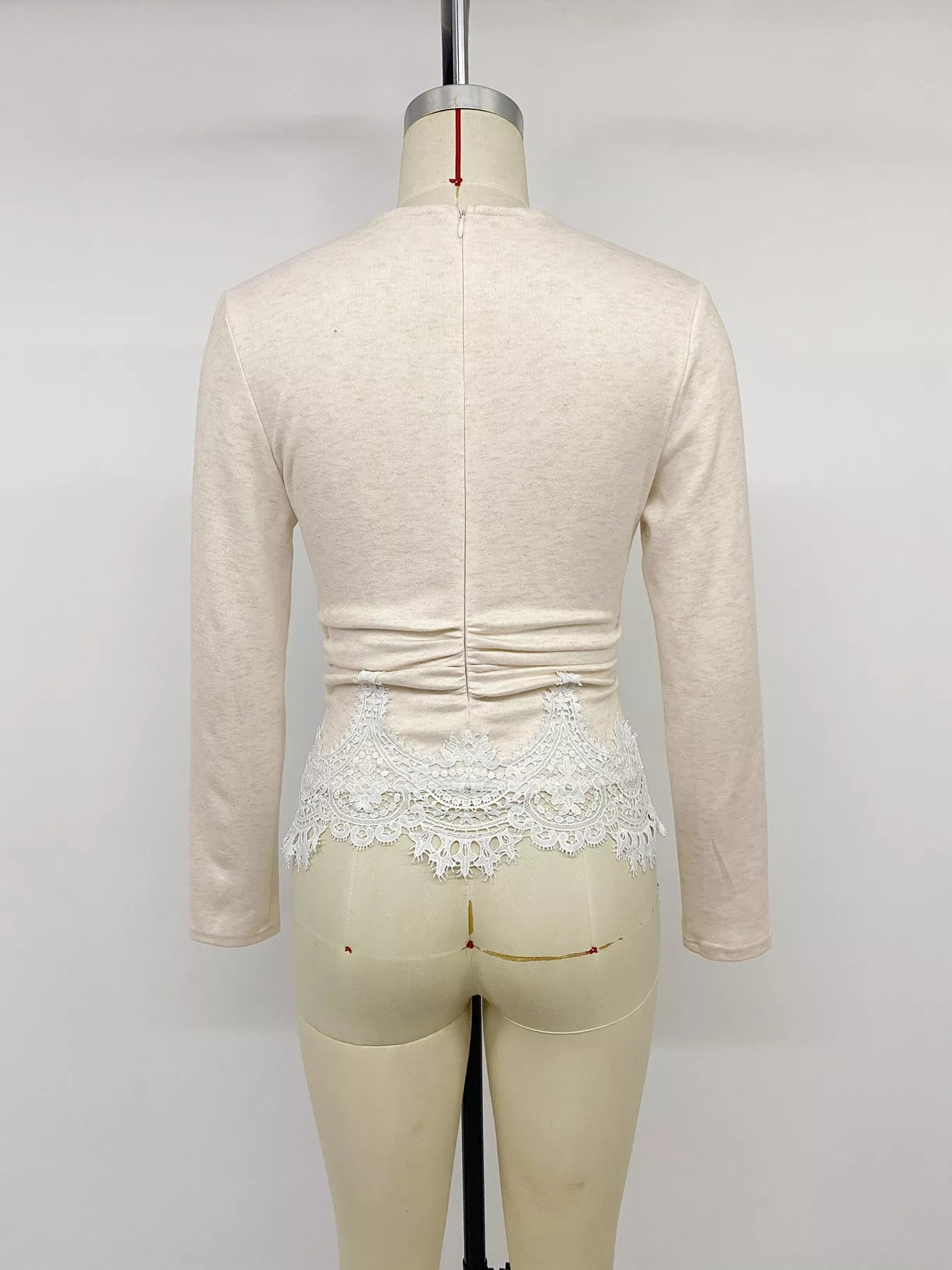 Lace Trim Long Sleeve T-Shirt view 12