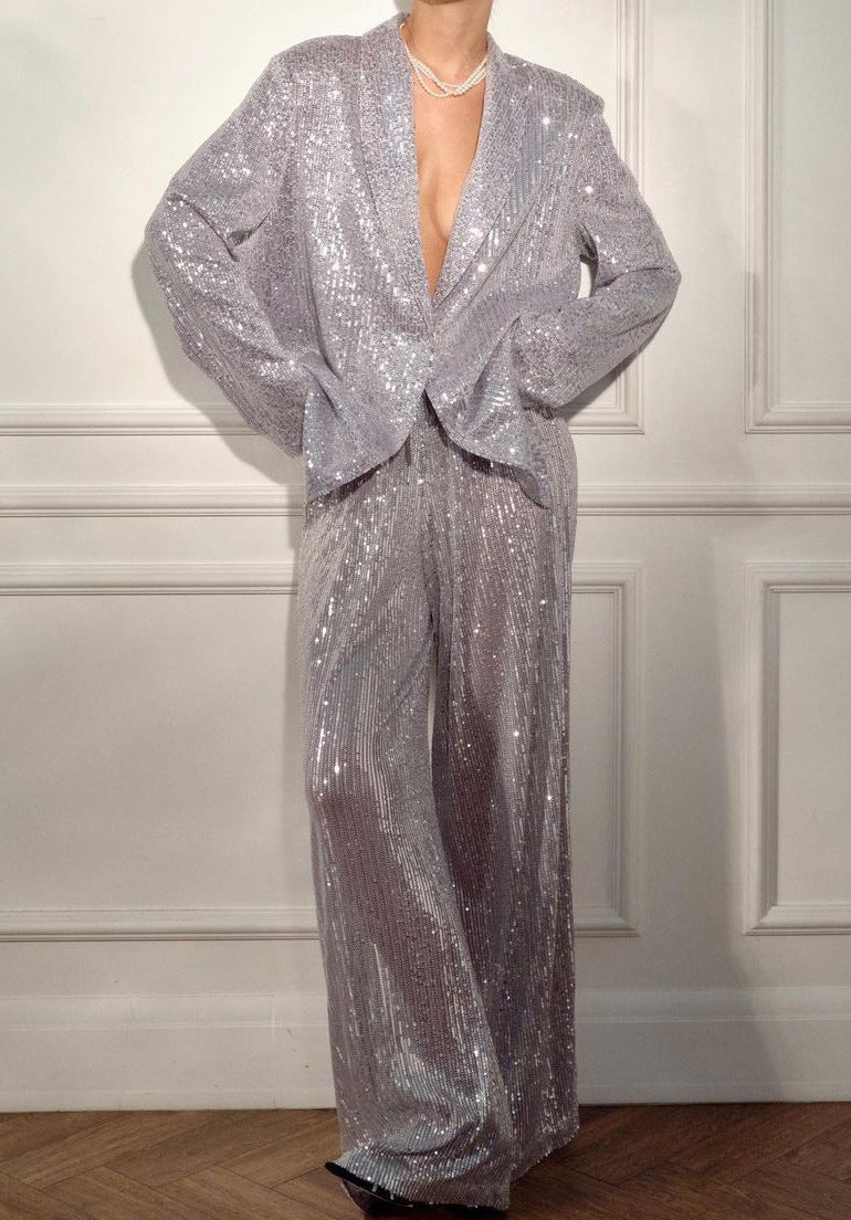 Women’s Sequin Blazer Pantsuit, alternate product view