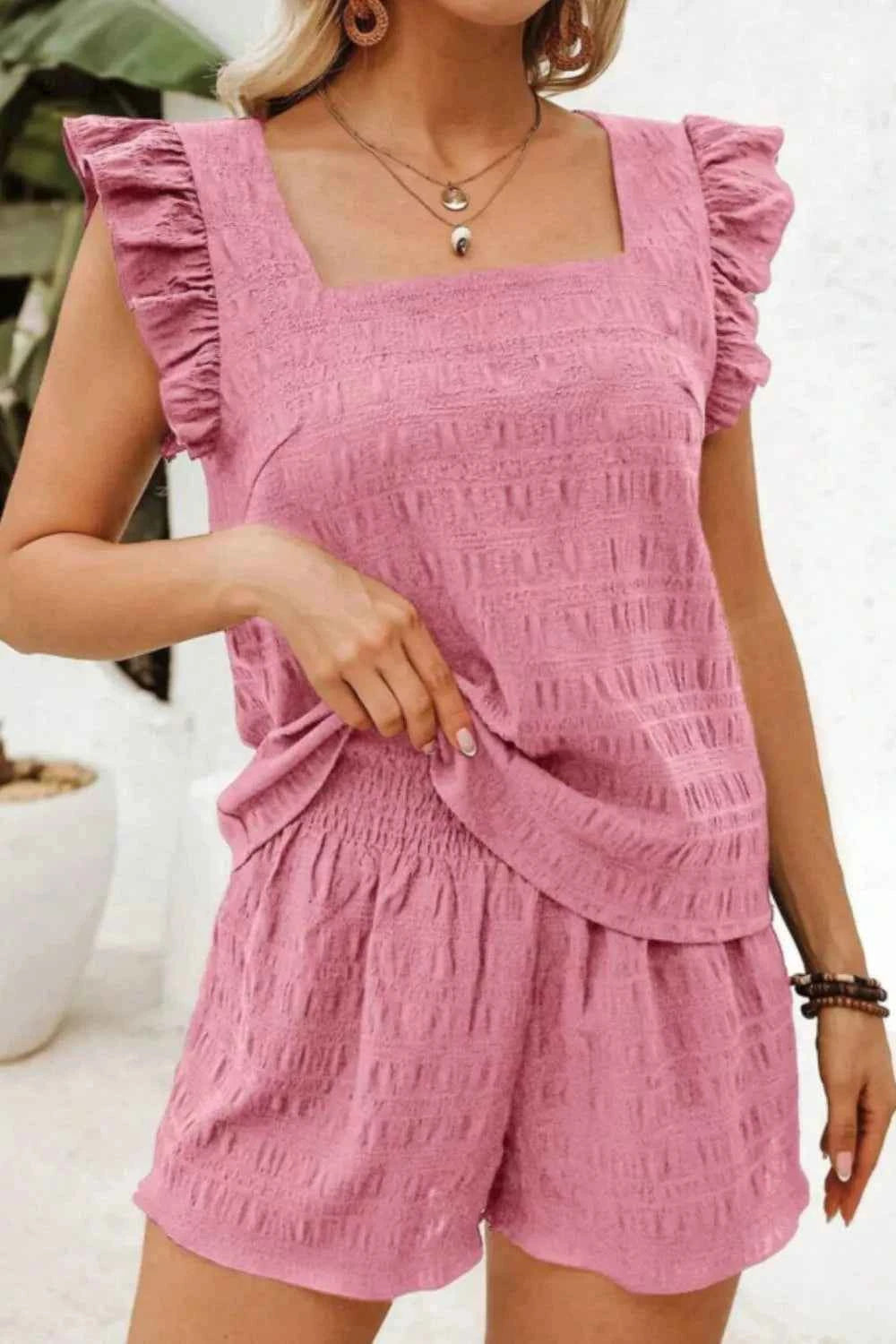 Ruffled sleeve two-piece set — additional view 2