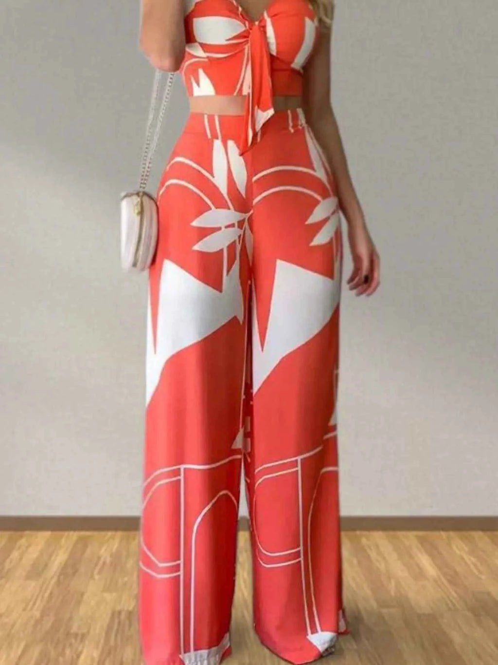 Tropical print spaghetti strap set — additional view 9