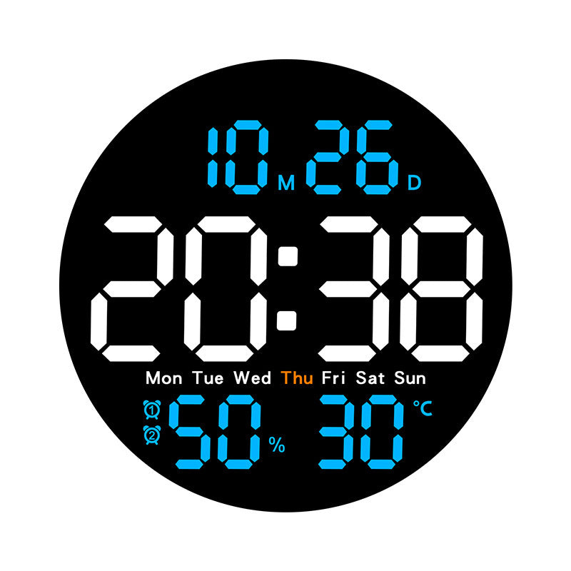 Multi-Function Digital Wall Clock with Temperature Humidity Display view 12