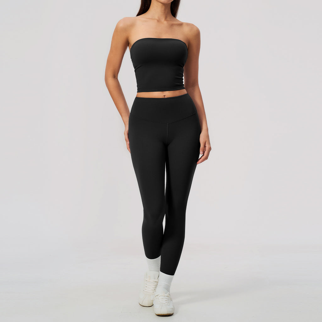 Women’s Strapless Activewear Set, shown in a clear product image