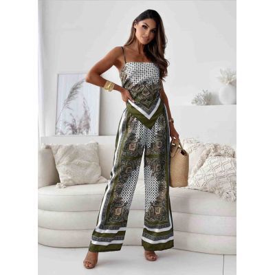 Women’s Printed Spaghetti-Strap Pants Set, close-up product view
