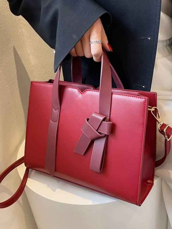Faux leather tote bag — additional view 2