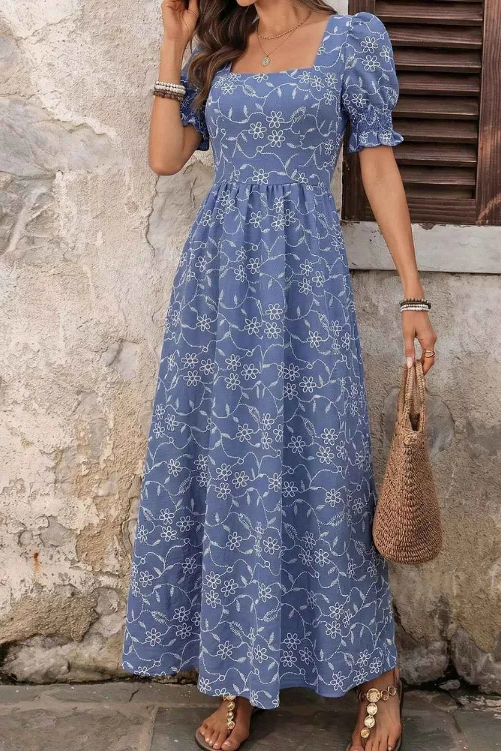 Square neck maxi dress — additional view 4