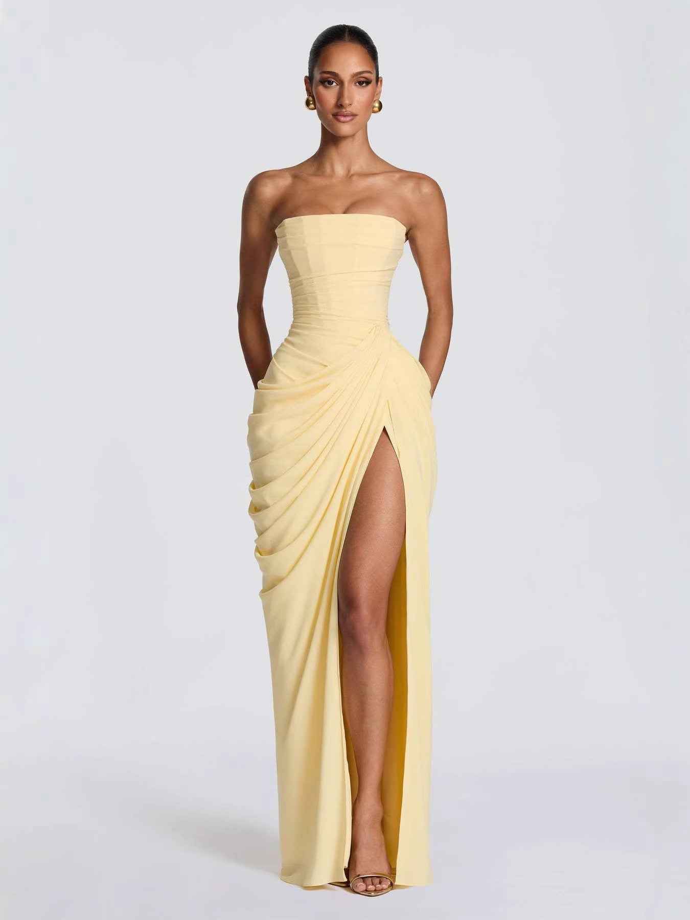 Asymmetrical off-shoulder bodycon dress — additional view 5
