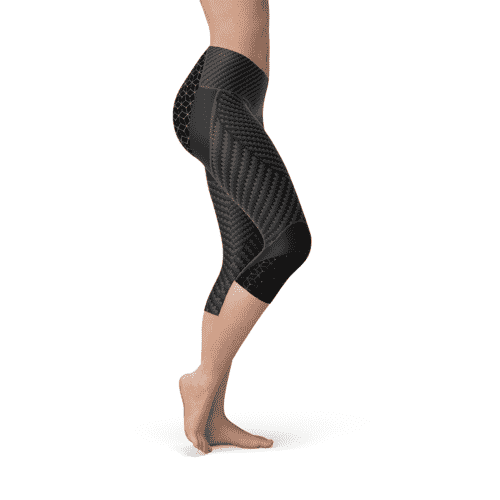 Women Carbon Fiber Sports Capri Leggings Image secondaire du produit