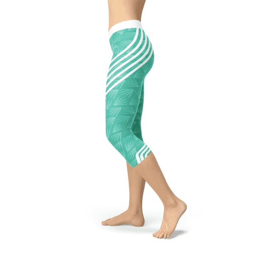 Turquoise sports capri leggings — additional view 5