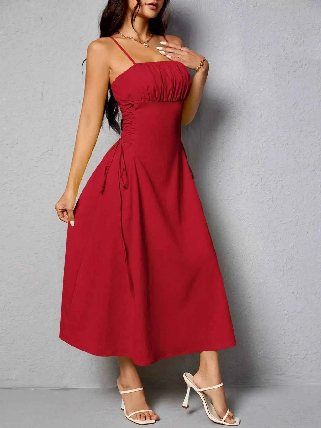 Lace-up cami dress — additional view 9