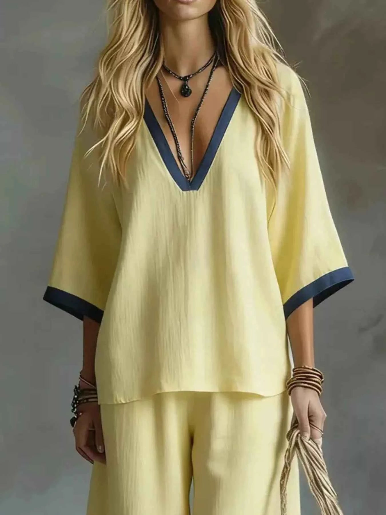 Contrast trim two-piece set — additional view 10