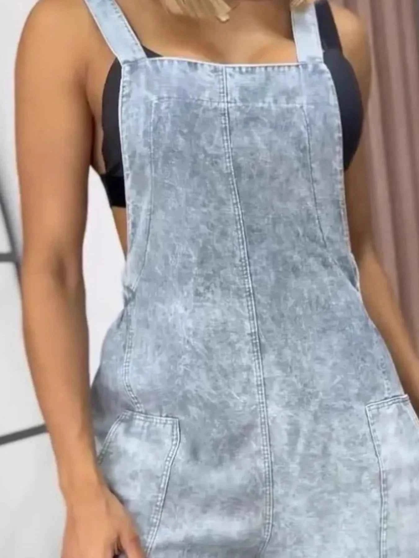 Plus size denim overalls — additional view 8