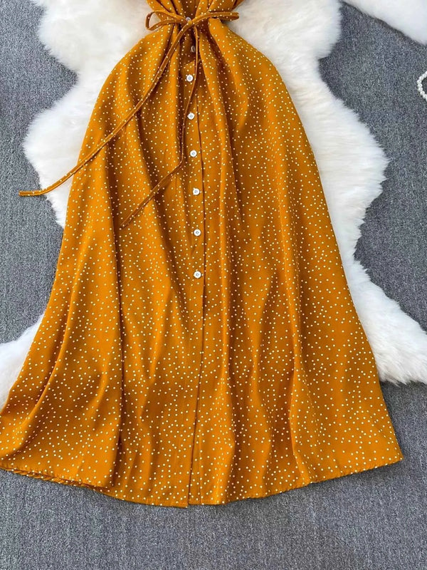 Vintage polka dot dress — additional view 3