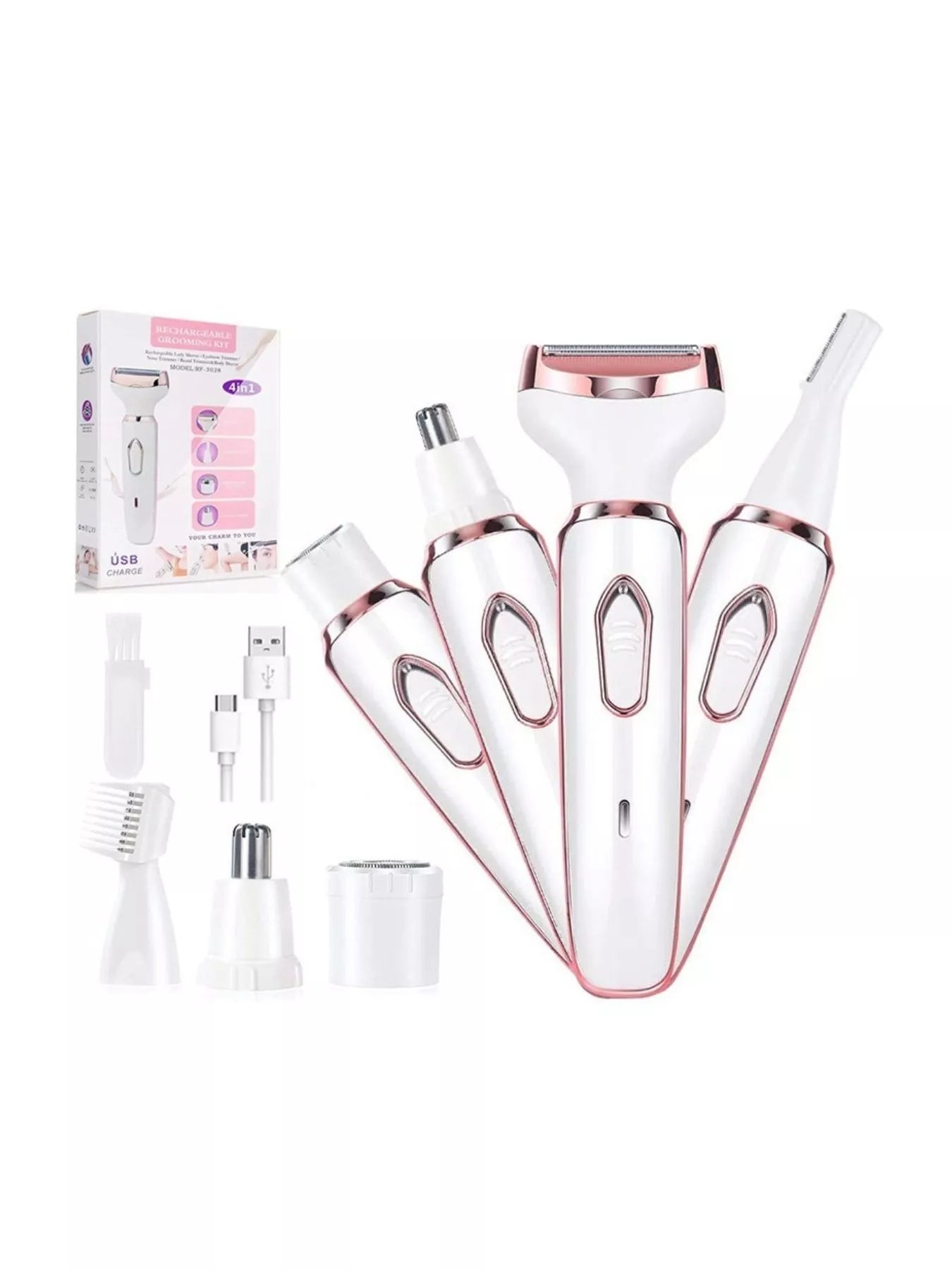 4-in-1 Women's Electric Razor & Trimmer Secondary image