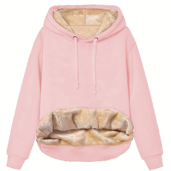 Women's Fleece Lined Hooded Sweatshirt-Splashis