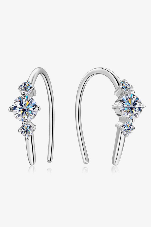 Cubic zirconia stud earrings in silver-plated alloy — additional view 4